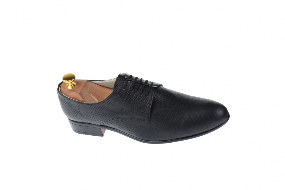 Pantofi barbati office, eleganti din piele naturala de culoare neagra , COD PRODUS - NIC211SIRNP