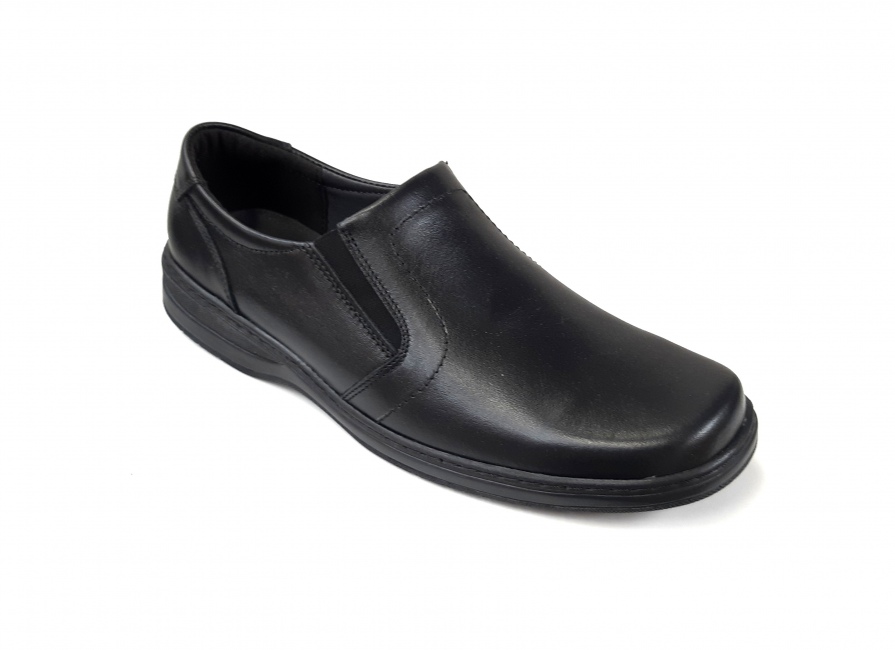 Pantofi barbati eleganti, din piele naturala, Negru, Elastic - DINO Negru