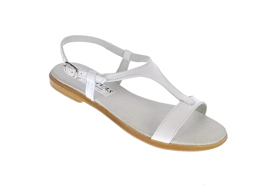 OFERTA MARIMEA 36, 37 - Sandale dama din piele naturala, culoare alb, LS16ABOX