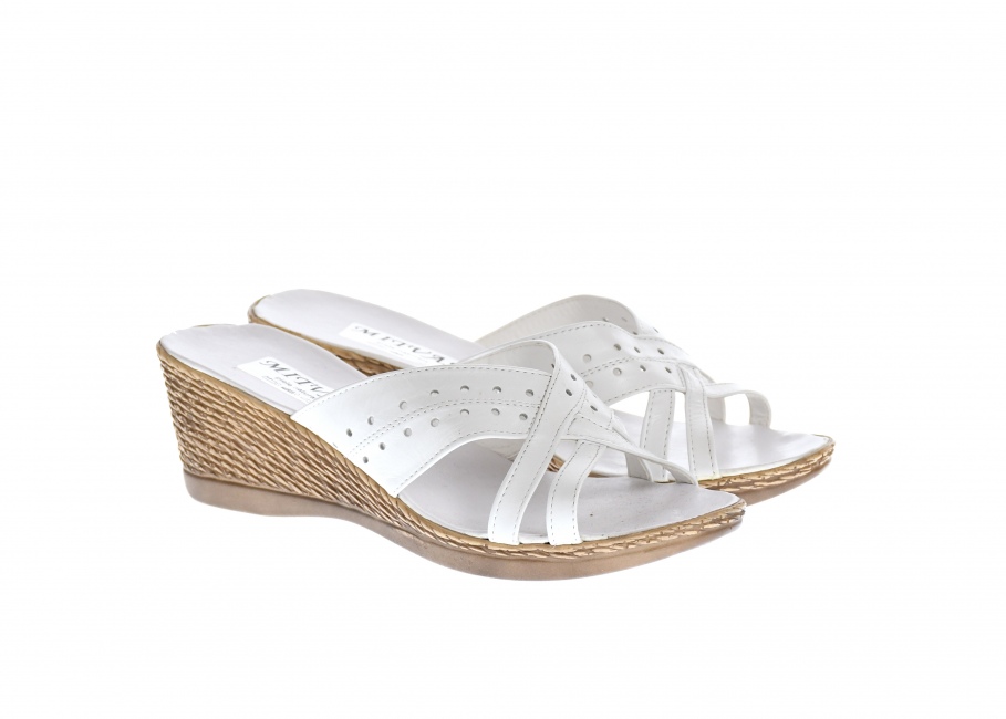 Papuci dama de vara cu platforme de 5 cm, din piele naturala, PAP5ABOX