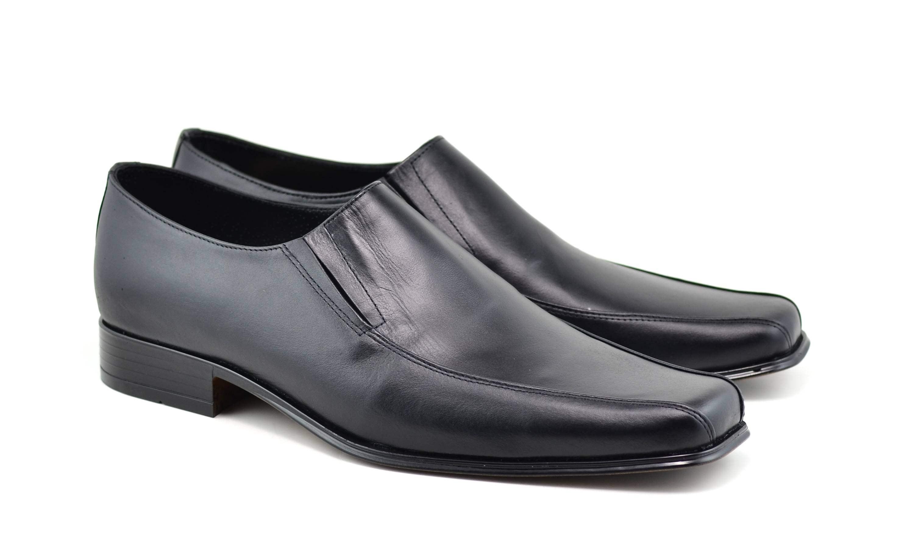 OFERTA MARIMEA 43 - Pantofi barbati eleganti din piele naturala, cu elastic - STD351EL
