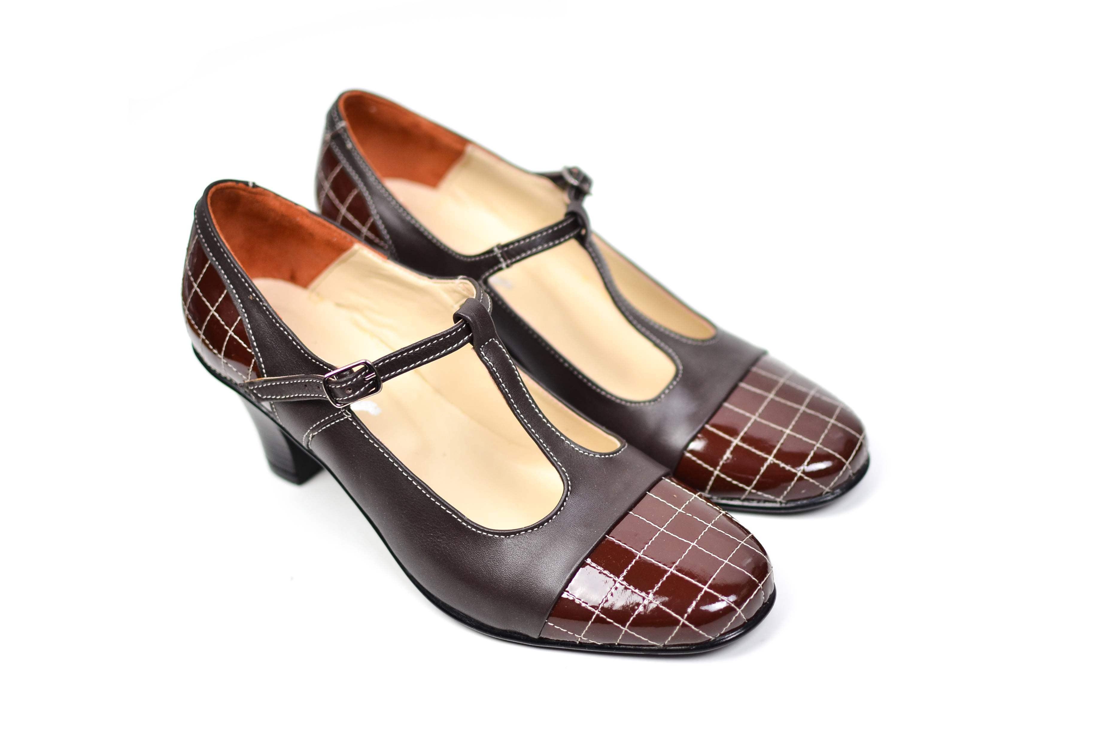 Pantofi dama piele naturala cu varf lacuit - eleganti - Made in Romania P50M