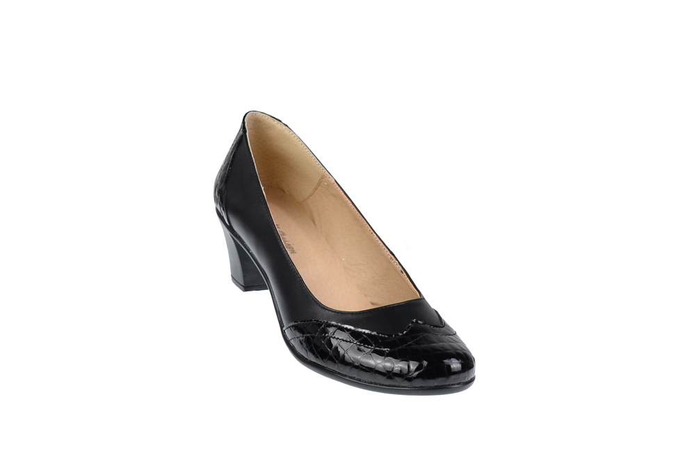 Oferta marimea 36, 39 - Pantofi dama, comozi si eleganti, din piele naturala, LP104CROCON