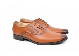Pantofi barbati eleganti din piele naturala maro - Stef