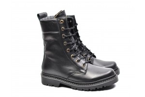 Bocanci barbati militari din piele naturala imblaniti Army Force K5 GKR955N