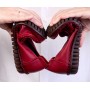 Pantofi dama casual din piele naturala Ciucaleti Aisha Rosu