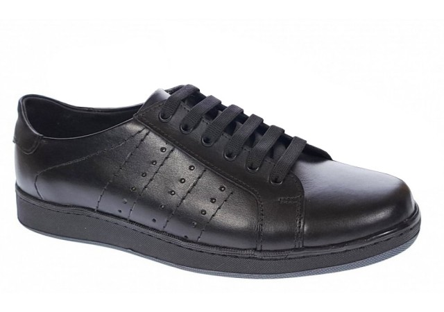 Pantofi barbati casual din piele naturala - Model Negru 2020N