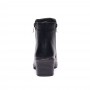 Ghete dama din piele eco cu fermoar imblanite Negru  JF-51N
