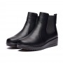 Ghete dama din piele eco cu fermoar imblanite Negru  W33-8N