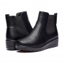 Ghete dama din piele eco cu fermoar imblanite Negru  W33-8N