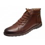 Ghete casual pentru barbati model maro din piele naturala cu fermoar (imblanite) GKR Top 1M