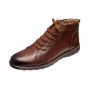 Ghete casual pentru barbati model maro din piele naturala cu fermoar (imblanite) GKR Top 1M