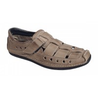 Marimea 40 Sandale barbati casual din piele naturala Ultra Confort Nisip SCV1SP