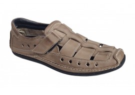 Sandale barbati casual din piele naturala Ultra Confort Nisip SCV1SP