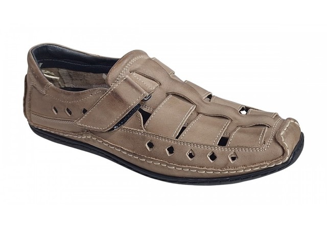 Sandale barbati casual din piele naturala - Model Nisip SCV1SP