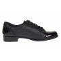 Pantofi dama casual din piele naturala box Negru Lac P53LACN