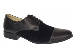 Pantofi barbati eleganti din piele naturala box cu piele intoarsa - 959NBV Marimea 40