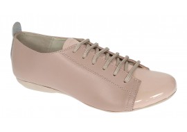 Pantofi dama casual din piele naturala cu varf lacuit - Emma Bej P09BB