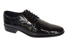 Pantofi barbati eleganti din piele naturala – Negru Lac Marimea 39