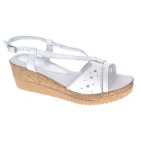 Sandale dama din piele naturala cu platforme de 6 cm LS36A2 Marimea 38