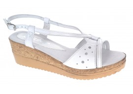 Sandale dama din piele naturala cu platforme de 6 cm LS36A2 Marimea 39