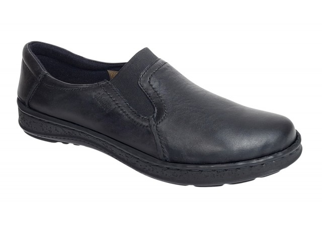 Pantofi dama medicali din piele naturala, ultra confort MED+LINE , BRD278N Negru