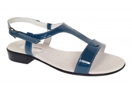 Sandale dama casual din piele naturala Bleumarin Lac S16LBLU1