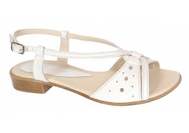 Sandale dama albe, din piele naturala, ROVI Design - S36A
