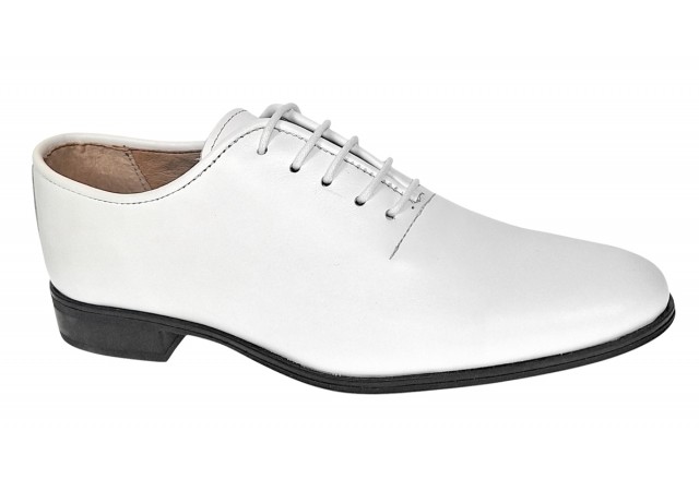 Marimea 42 Pantofi barbati eleganti din piele naturala Albi RGKR51TSA
