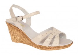 Sandale dama bej din piele naturala box - LS5BEJ Marimea 35, 37