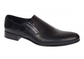 Pantofi barbati eleganti din piele naturala fara siret Negru - NIC211NEL