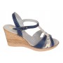 Sandale dama, din piele naturala, Toc 8 cm, Albastru, Color, S47BL