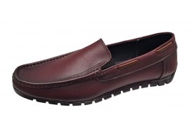 Mocasini barbati casual din piele naturala - Visiniu GKR13VIS