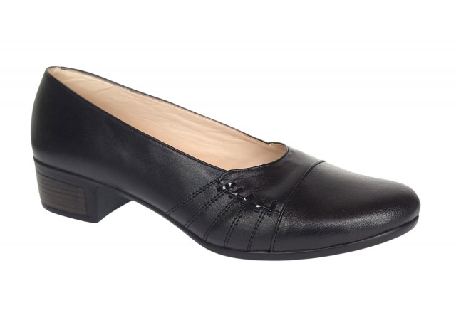 Pantofi dama casual din piele naturala de culoare neagra P19N