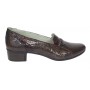 Pantofi dama comozi casual din piele naturala maro croco P18CRM