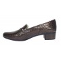 Pantofi dama comozi casual din piele naturala maro croco P18CRM