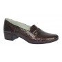 Pantofi dama comozi casual din piele naturala maro croco P18CRM