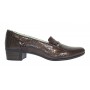 Pantofi dama comozi casual din piele naturala maro croco P18CRM