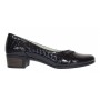 Pantofi dama comozi casual din piele naturala negru croco P18CRLN