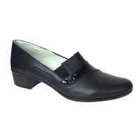 Pantofi dama comozi casual din piele naturala negru croco P27CRN