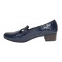 Pantofi dama comozi casual din piele naturala bleumarin croco P18CRBL