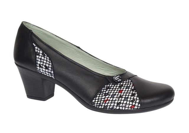 Pantofi dama casual din piele naturala negru color P33XN