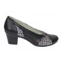 Pantofi dama casual din piele naturala negru color P33XN