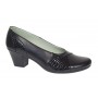 Pantofi dama casual din piele naturala negru croco P33CRN