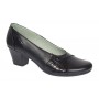 Pantofi dama casual din piele naturala negru croco P33CRN