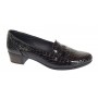 Pantofi dama comozi casual din piele naturala negru croco P18CRN
