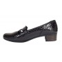 Pantofi dama comozi casual din piele naturala negru croco P18CRN