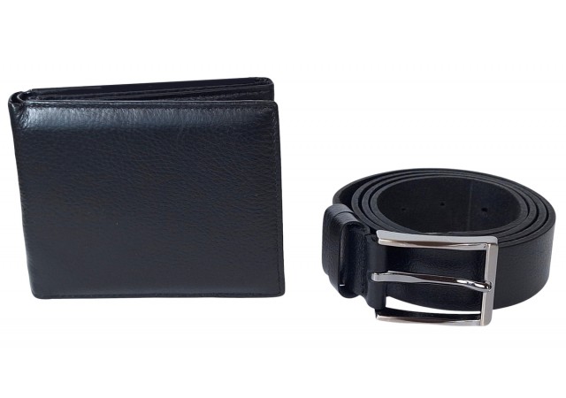 Set cadou pentru barbati - Include curea si portofel din piele naturala SET105N