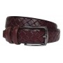 Curea barbati din piele naturala Bordeaux 3.5cm Ciucaleti CLK 236VIS