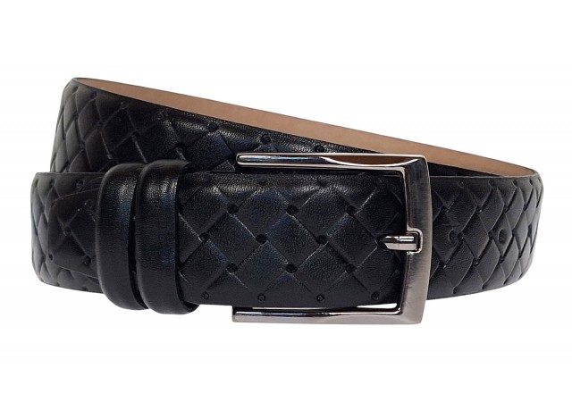 Curea barbati din piele naturala culoare neagra 3.5cm Ciucaleti CLK 236NP